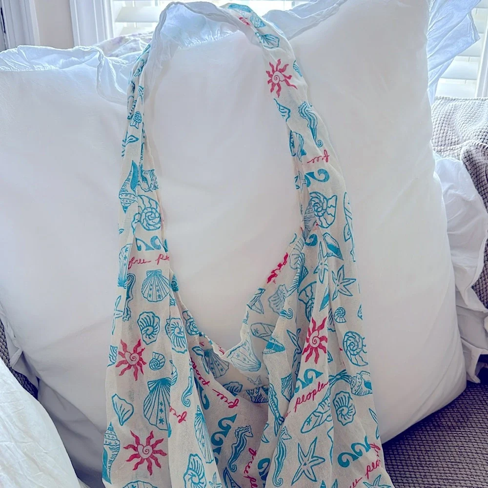 Free People Seashell Print Large Reusable Bag - Picture 3 of 3